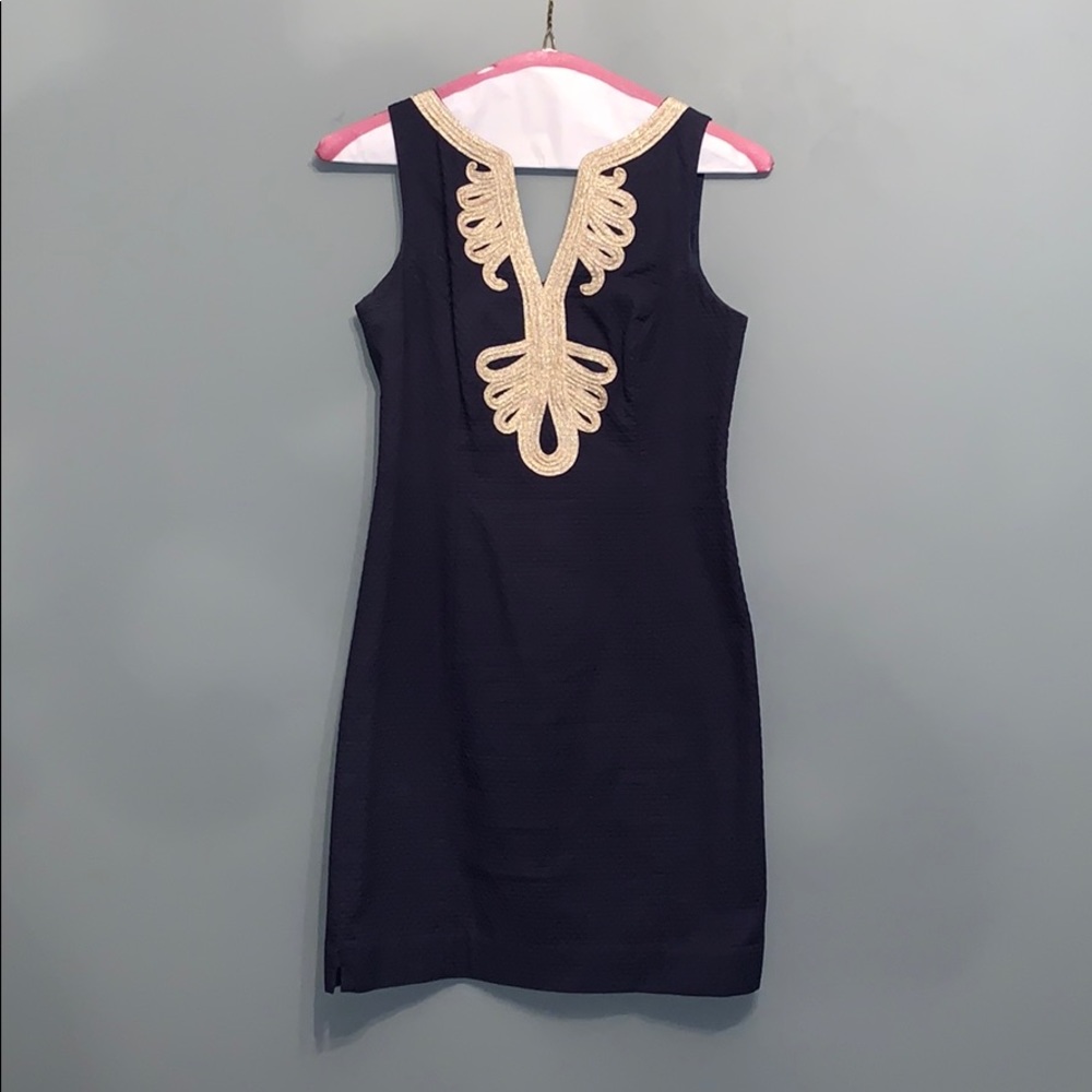 Navy and Gold Lilly Pulitzer Dress